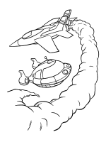 A coloring page of little einstein